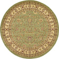 Unique Loom Voyage Collection Traditional Oriental Classic Intricate Design Area Rug (6' 0 x 6' 0 Round, Green/Ivory)
