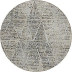 Addison Rugs Chantille ACN591 Gray 8' x 8' Indoor Outdoor Round Rug, Easy Clean, Machine Washable, Non Shedding, Bedroom, Living Room, Dining Room, Kitchen, Patio Rug