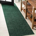 JONATHAN Y Haze Solid Low-Pile Emerald Runner Rug 2x14, Coastal,Bohemian,Minimalist,Classic, Easy-Cleaning for Living Room,Bedroom,Kitchen,Pet Friendly,Non-Shedding (SEU100L-214)