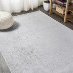 Eyely UES100K-3 Supersoft Haze Solid Low-Pile Indoor Area Rug Casual;Contemporary;Solid;Traditional, Bedroom, Kitchen, Living Room, Easy-Cleaning, Non-Shedding, 3 X 5, Light Gray