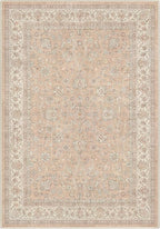 Well Woven Asha Rome Beige Cream 3'3" x 5' Area Rug - Oriental Floral Pattern, Easy Clean, Floor-Friendly Backing - for Living Room, Bedroom, and Dining Room