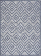 Nourison Home Versatile Denim Blue 5' x 7' Area Rug - Easy Clean, Non Shedding, Bed Room, Living Room, Dining Room, Kitchen (5' x 7')