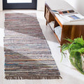 SAFAVIEH Rag Rug Collection Accent Rug - 2'3" x 5', Rust & Multi, Handmade Boho Stripe Cotton, Ideal for High Traffic Areas in Entryway, Living Room, Bedroom (RAR121E)