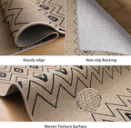Tangsoo Modern Geometric Easy Jute Rug 3x5 Small Area Rug,Non-Slip Washable Rug for Entryway,Ultra Thin Non Shedding Indoor Outdoor Door Mat for Porch Bedroom Patio