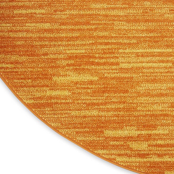 Nourison Home Nourison Essentials Sunburst 4' x Round Area Rug - Easy Clean, Non Shedding, Bed Room, Living Room, Dining Room, Kitchen (4' x Round)