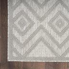 Nourison Home Versatile Silver Grey 5' x 7' Area Rug - Easy Clean, Non Shedding, Bed Room, Living Room, Dining Room, Kitchen (5' x 7')