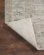 Loloi Magnolia Home by Joanna Gaines Millie Collection MIE-02 Sky/Gold 3'-6" x 5'-6", .25" Pile Height, Accent Rug