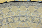 Unique Loom Taftan Collection Border Geometric Tribal Inspired Design Area Rug (8' 0 x 8' 0 Round, Navy Blue/ Gold)