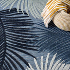 Nourison Home Suncoast Denim 4' x 6' Area Rug - Easy Clean, Non Shedding, Bed Room, Living Room, Dining Room, Kitchen (4' x 6')