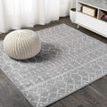 JONATHAN Y Boho Vintage Diamond Gray/Ivory Square Area Rug 9X9 ft, Moroccan Hype for Living Room, Bedroom, Kitchen, Office, Easy-Cleaning, High Traffic, Pet-Friendly, Non-Shedding (MOH101C-9SQ)