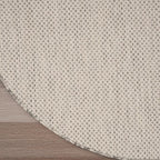 Nourison Home Courtyard Ivory Silver 3' x 5' Oval Area Rug - Easy Clean, Non Shedding, Bed Room, Living Room, Dining Room, Kitchen (3' x 5' Oval)