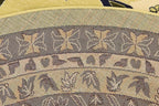 Unique Loom Taftan Collection Border Geometric Tribal Inspired Design Area Rug (8' 0 x 8' 0 Round, Gold/ Gray)