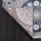 CAMILSON Runner Outdoor Rugs Oriental Retro Traditional Floral Medallion Area Rug 2x10 Non-Shedding Stain Resistant Indoor Carpet for Bathroom Hallway Kitchen Office (2 x 10 / Blue)