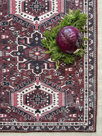 Fame Living Faded Oushak Rug, Turkish Vintage Floral Pastel Large Oversized Area Rugs for Living Room Dining Bedroom Kitchen Bathroom Nursery (848CrNv, 2' x 3')