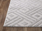 Abani Modern Grey Geometric Striped Chevron 5'3" x 7'6" Area Rug Rugs Nova Collection - Eclectic Pattern Accent Rug