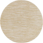 Nourison Home Nourison Essentials Ivory Gold 4' x Round Area Rug - Easy Clean, Non Shedding, Bed Room, Living Room, Dining Room, Kitchen (4' x Round)