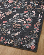 Loloi Rifle Paper Co. Maison Collection MAO-04 Tuileries Black 2'-0" x 5'-0", .19" Pile Height, Accent Rug