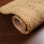 Savi Home Hand Woven Jute Braided Rug, 2'x3' - Natural, Reversible Boho Entry Area Rugs for Kitchen, Living Room, Farmhouse Indoor Outdoor Decorative Floor Rug, 24x36 Inches