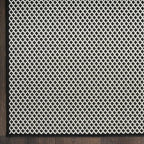 Nourison Home Courtyard Black White 8' x 10' Area Rug - Easy Clean, Non Shedding, Bed Room, Living Room, Dining Room, Kitchen (8' x 10')