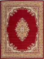 Unique Loom Reza Collection Traditional Persian Style Area Rug, 9 ft 10 in x 13 ft, Burgundy/Ivory