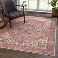 Bloom Rugs Washable 9' x 12' Rug - Red/Orange/Beige Traditional Area Rug for Living Room, Bedroom, Dining Room, and Kitchen - Exact Size: 9' x 12'