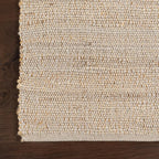 nuLOOM 2'6" x 6' Elfriede Jute & Cotton Hand Woven Area Rug, Natural, Solid Rustic Farmhouse Style, Weaved Design, Natural Fiber, For Bedroom, Living Room, Dining Room, Hallway, Office, Entryway