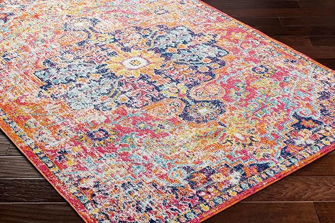 Livabliss Odelia Vintage Bohemian Area Rug,9' x 12'6",Pink/Orange
