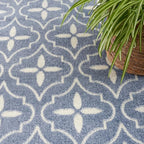 Nourison Home Nourison Essentials Blue Ivory 4' x 6' Area Rug - Easy Clean, Non Shedding, Bed Room, Living Room, Dining Room, Kitchen (4' x 6')
