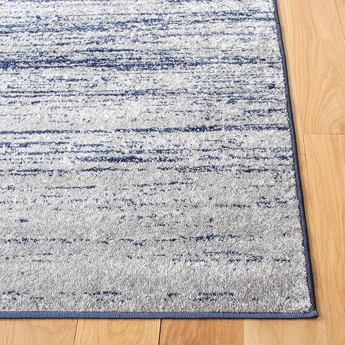 SAFAVIEH Area Rug 6x8 - Adirondack Collection - Navy & Grey, Modern Ombre Design, Non Shedding & Easy to Clean, Ideal for Living Room, Bedroom, Office, Dining Space (ADR113E)