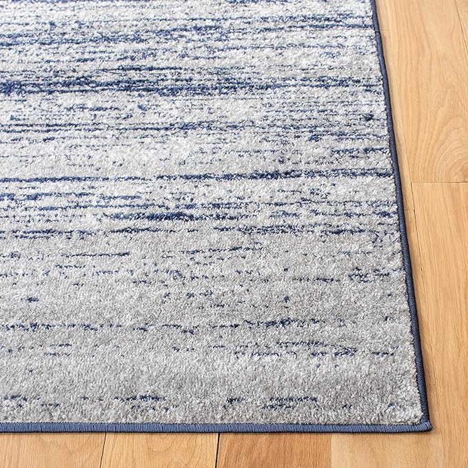 SAFAVIEH Adirondack Collection Accent Rug - 2'6" x 4', Navy & Grey, Modern Ombre Design, Non Shedding & Easy to Clean, Ideal for Front Door, Kitchen, Entryway, Accent Space (ADR113E)