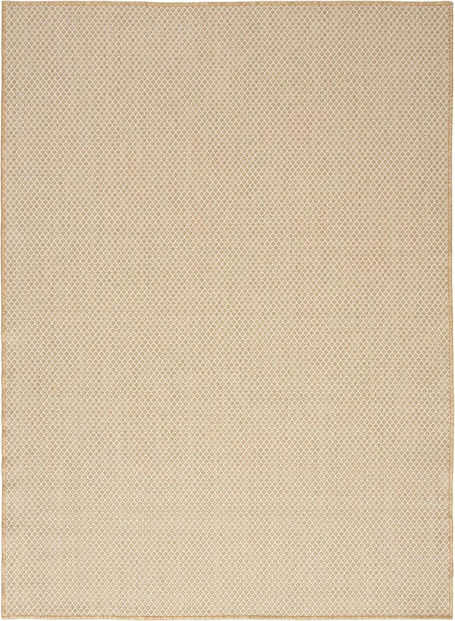 Nourison Home Courtyard Jute Ivory 4' x 6' Area Rug - Easy Clean, Non Shedding, Bed Room, Living Room, Dining Room, Kitchen (4' x 6')