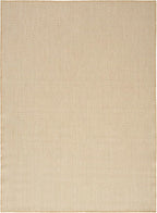 Nourison Home Courtyard Natural 5' x 7' Area Rug - Easy Clean, Non Shedding, Bed Room, Living Room, Dining Room, Kitchen (5' x 7')