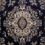 Home Dynamix Premium Sakarya Traditional Medallion Border Area Rug, Navy Blue, 3'7"x5'2" Rectangle