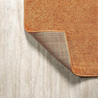 Eyely UES100M-15 Supersoft Haze Solid Low-Pile Indoor Area Rug, Coastal, Bohemian, Minimalist, Classic, Casual for Bedroom,Kitchen,Living Room,Non Shedding,Easy-Washing, Orange, 12 X 15