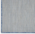 Nourison Home Courtyard Ivory Blue 5' x 7' Area Rug - Easy Clean, Non Shedding, Bed Room, Living Room, Dining Room, Kitchen (5' x 7')