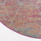 Unique Loom Trellis Frieze Collection Area Rug - Geometric (3' x 5' Oval, Multi/ Ivory)