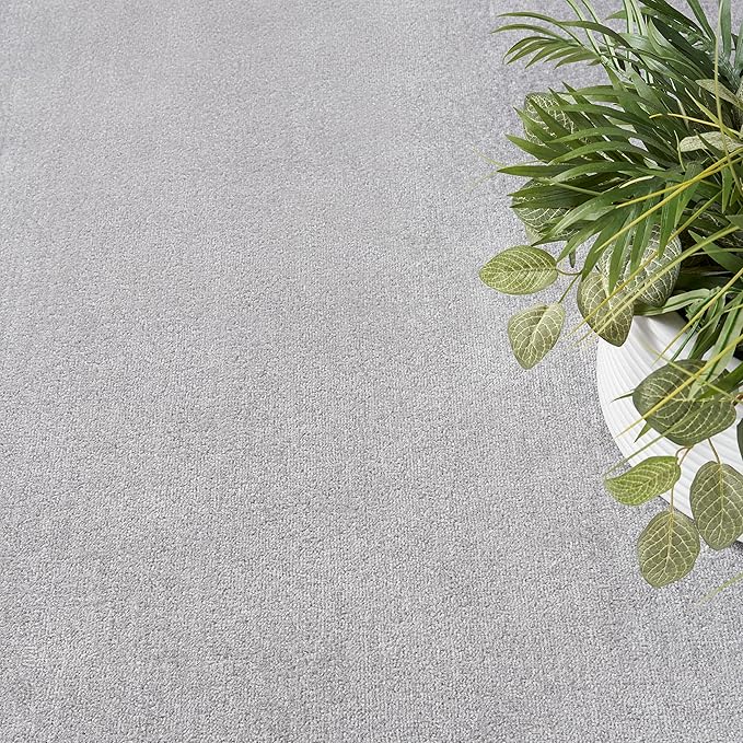 Nourison Home Nourison Essentials Silver Grey 6' x 9' Oval Area Rug - Easy Clean, Non Shedding, Bed Room, Living Room, Dining Room, Kitchen (6' x 9' Oval)