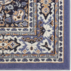 Home Dynamix Premium Sakarya Traditional Medallion Border Area Rug, Country Blue, 21"x35" Rectangle