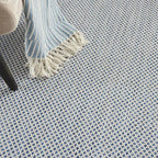 Nourison Home Courtyard Ivory Blue 6' x 9' Area Rug - Easy Clean, Non Shedding, Bed Room, Living Room, Dining Room, Kitchen (6' x 9')