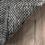nuLOOM Alessi Solid Farmhouse Cotton Area Rug, 4x6, Grey