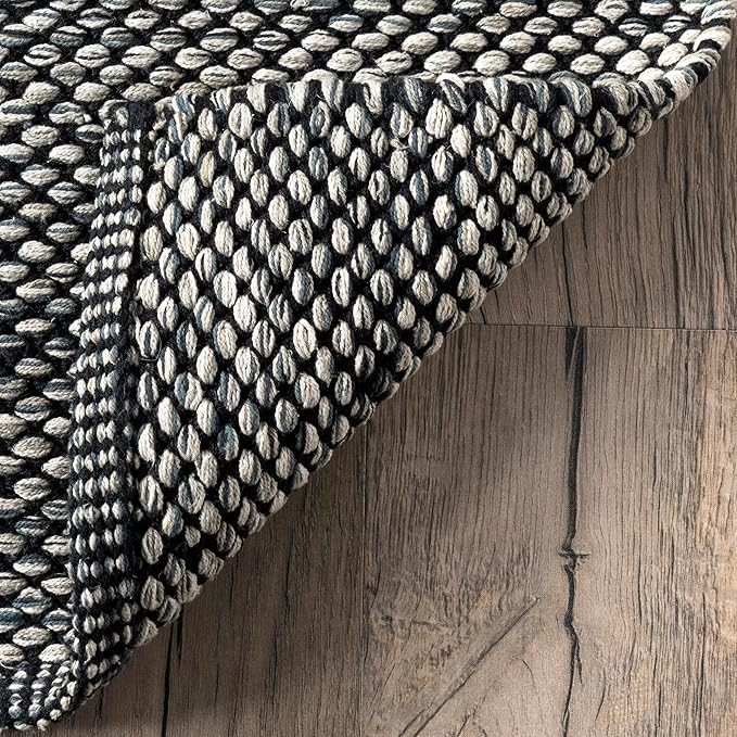 nuLOOM Alessi Solid Farmhouse Cotton Runner Rug, 2' 6" x 8', Grey