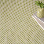 Nourison Home Courtyard Ivory Green 8' x Round Area Rug - Easy Clean, Non Shedding, Bed Room, Living Room, Dining Room, Kitchen (8' x Round)