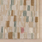 Dash & Albert Ashmore Multi Hand Micro Hooked Wool Rug, 7.5 X 9.5 Feet, Multicolored Geometric Pattern