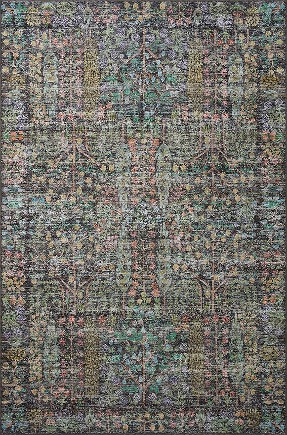 Loloi Rifle Paper Co. Maison Collection MAO-07 Charcoal 7'-6" x 9'-6", .19" Pile Height, Area Rug