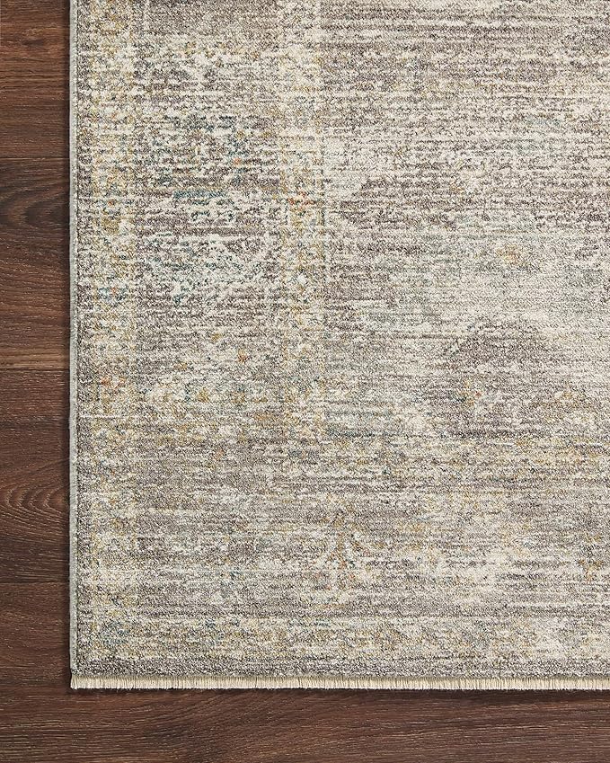 Loloi Magnolia Home by Joanna Gaines Millie Collection MIE-05 Stone/Natural 2'-3" x 3'-10", .25" Pile Height, Accent Rug