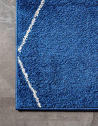 Unique Loom Trellis Frieze Collection Area Rug - Geometric (7' 1" x 10', Navy Blue/ Ivory)