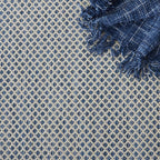 Nourison Home Courtyard Ivory Blue 7' x 10' Area Rug - Easy Clean, Non Shedding, Bed Room, Living Room, Dining Room, Kitchen (7' x 10')