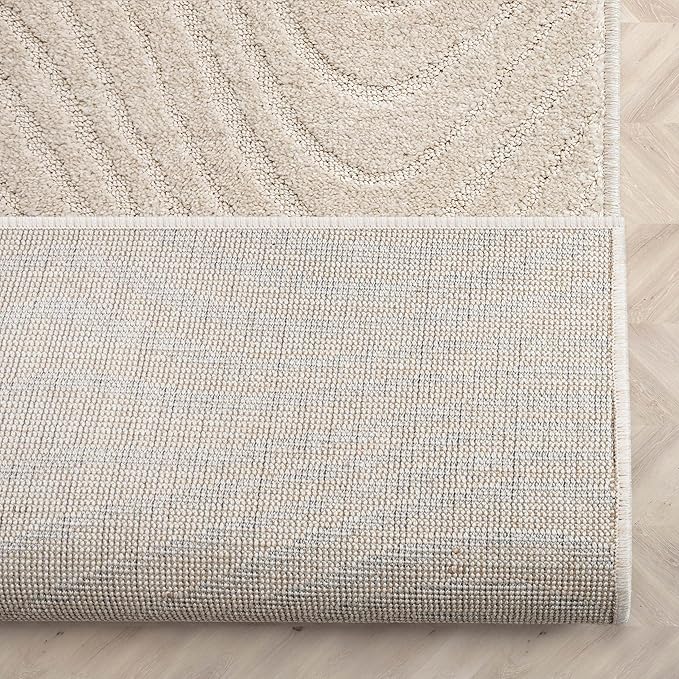 Well Woven Custom Size Hallway Stair Runner - Choose Your Length - 27 Inches Wide x 19 Feet Long Runner (27" x 19' Runner) Rug - Ivory Sibi Soft Touch, Modern Abstract - Hi-Lo Pile