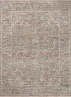 Loloi Magnolia Home by Joanna Gaines Millie Collection MIE-04 Brick/Fog 11'-6" x 15'-7", .25" Pile Height, Area Rug