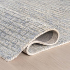 Rugs USA Melrose Light Blue/Ivory, 9'6" x 13'6", Handmade, Wool & Cotton, Soft and Cozy, High Traffic, Stain Resistant, Easy Clean, Durable Area Rug for Bedroom, Living Room, Dining Space, Entryway